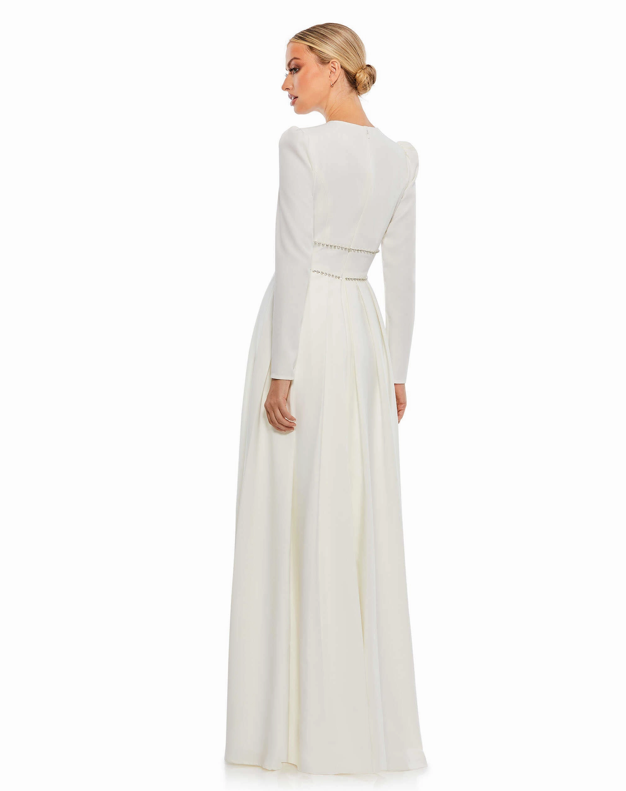 A-Line Rhinestone Waist Evening Gown