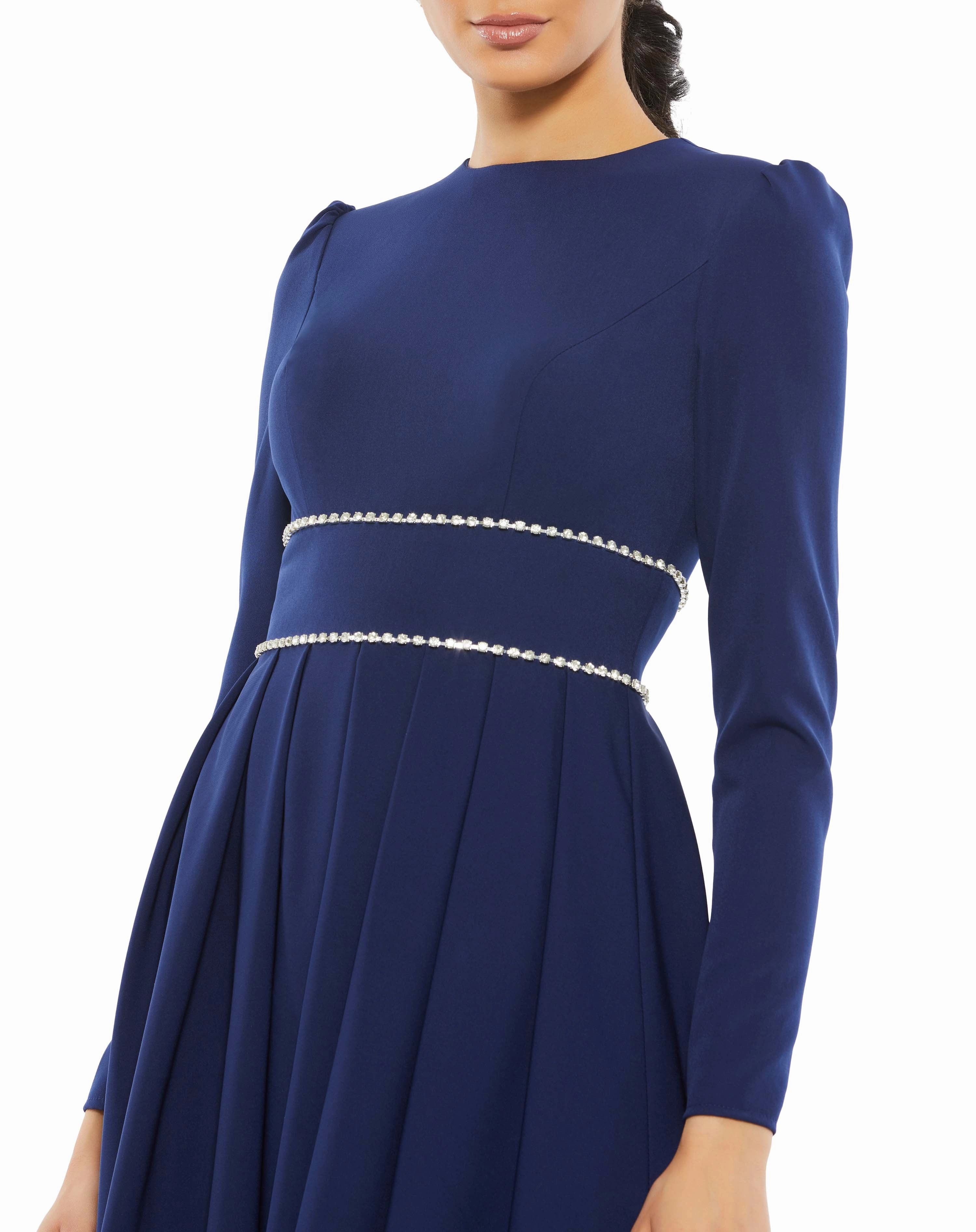A-Line Rhinestone Waist Evening Gown