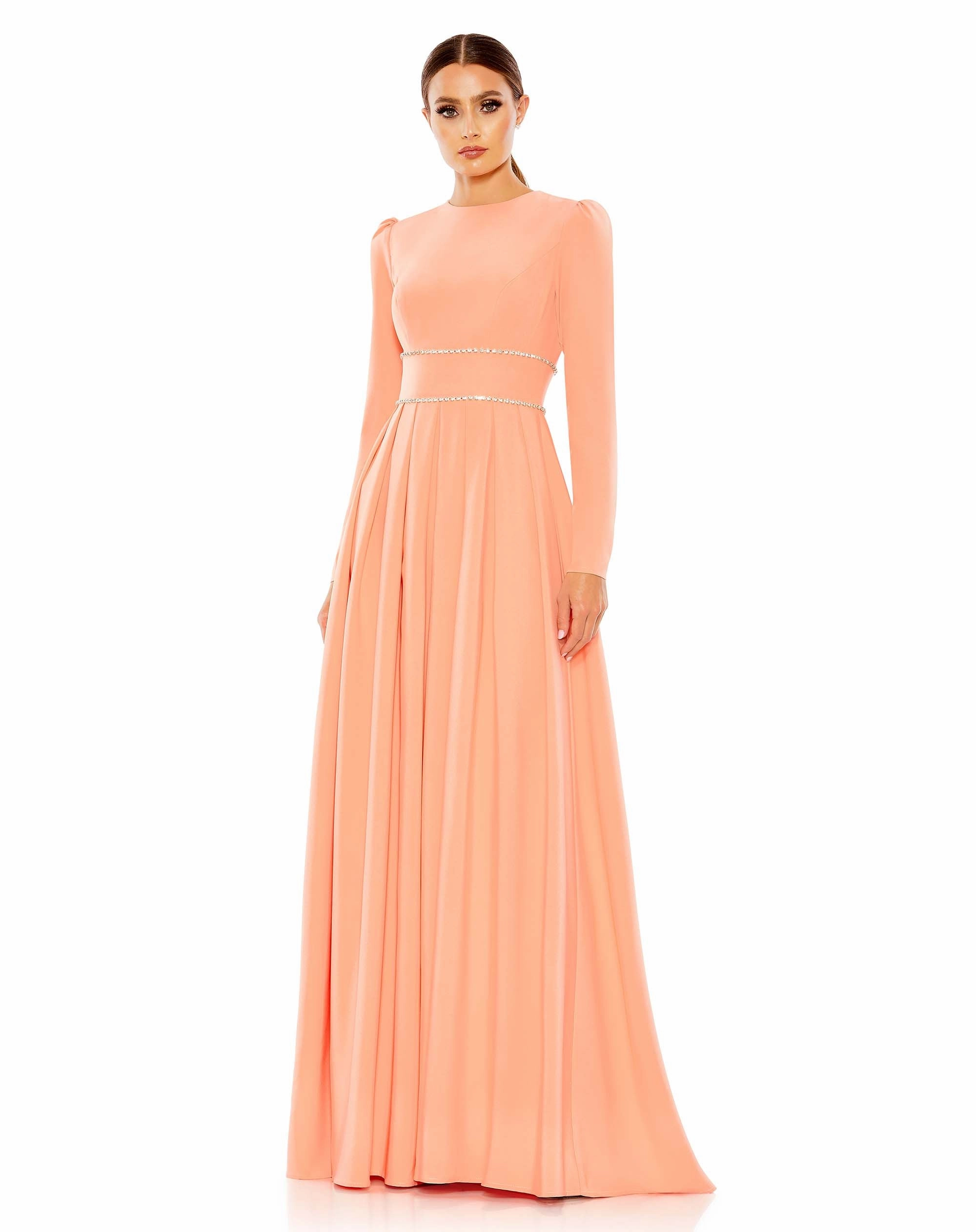 A-Line Rhinestone Waist Evening Gown