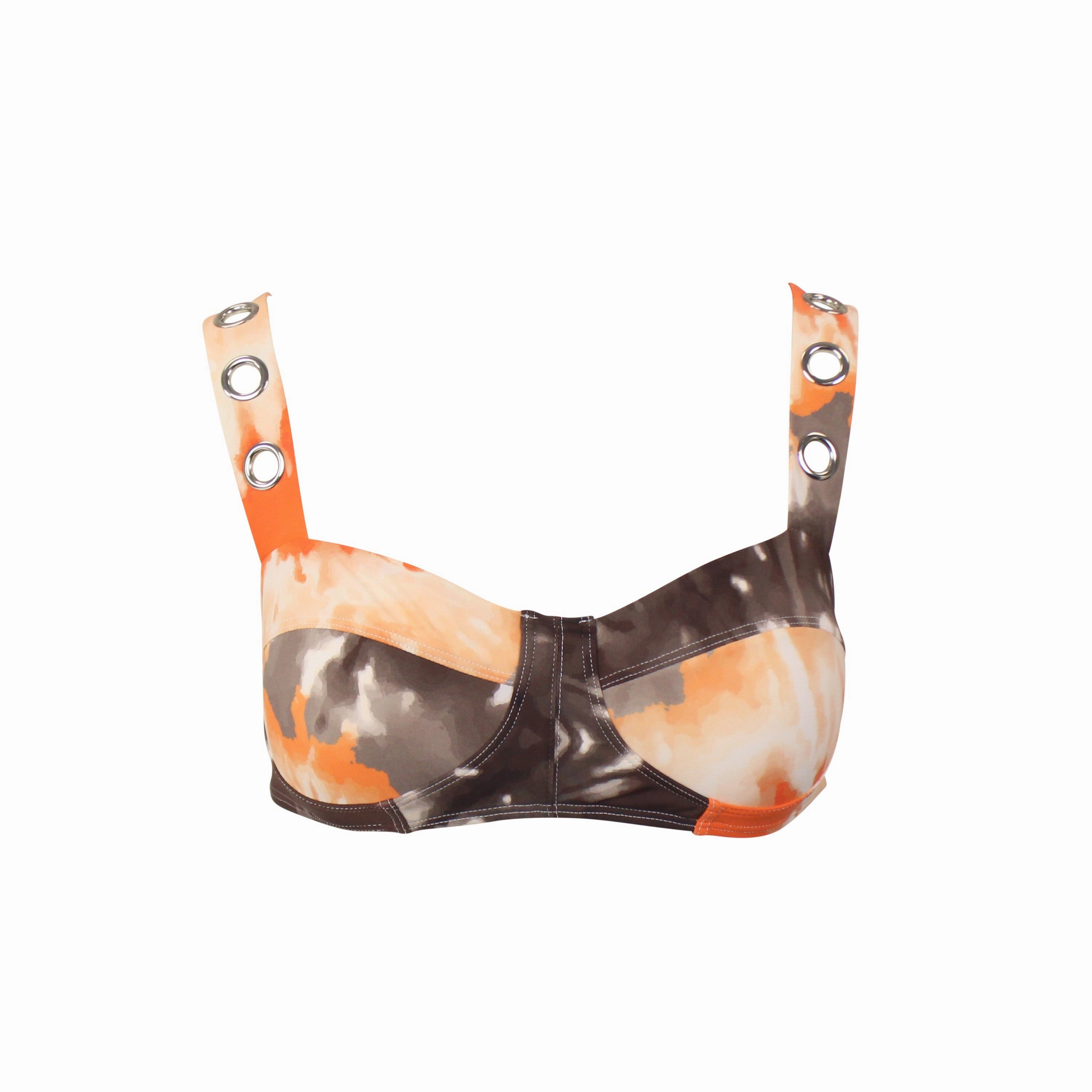 Ack Amore Top Tie Dye - Multi Swim Womens - shirred swimwear