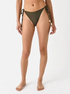 Ada Bikini Bottom In Khaki Swim Womens - ruffle swimwear best price
