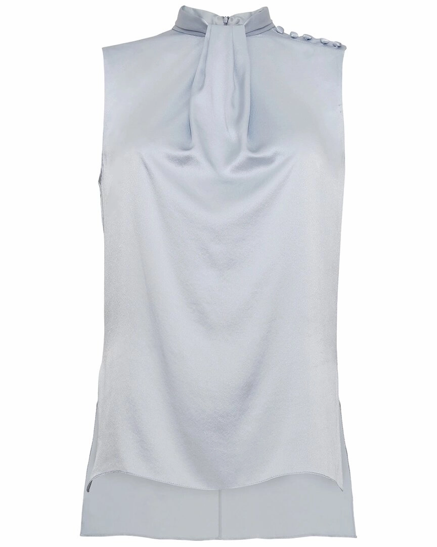 Adam Lippes Draped Neck Silk Top