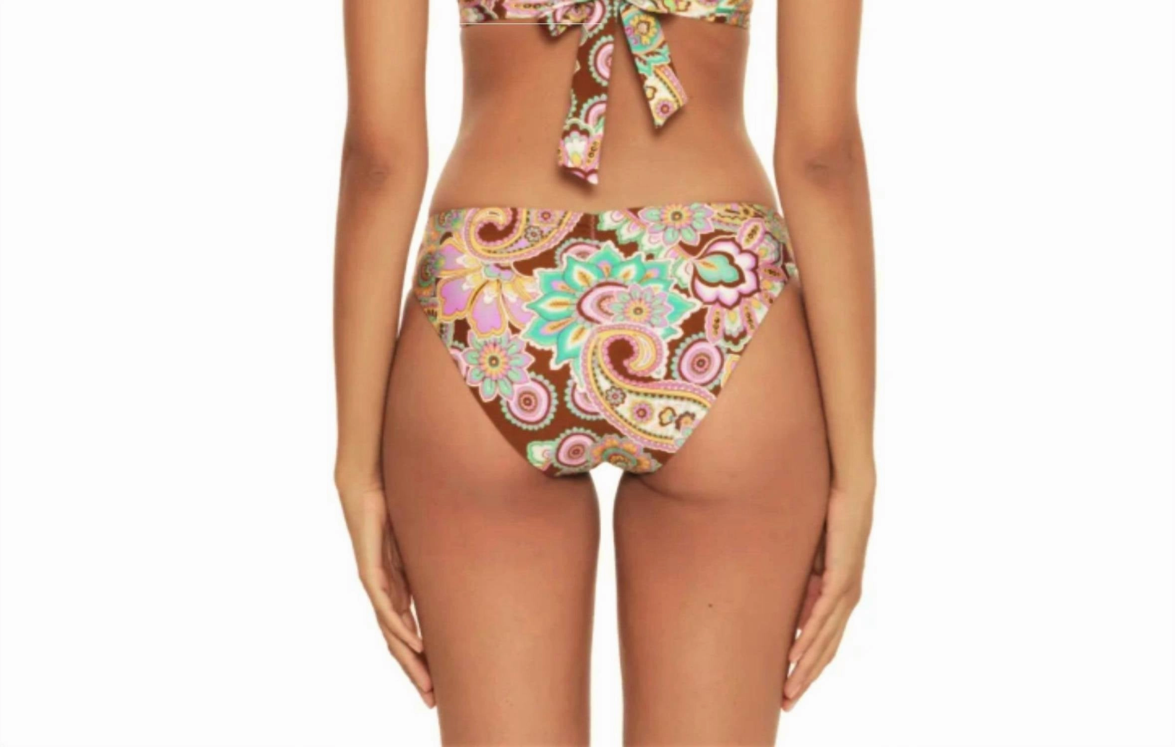 Adela Hipster Bikini Bottom In Purple Multi