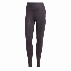 Adidas Terrex Womens Multi All Over Print Tights Aurora Black womens pants flash sale