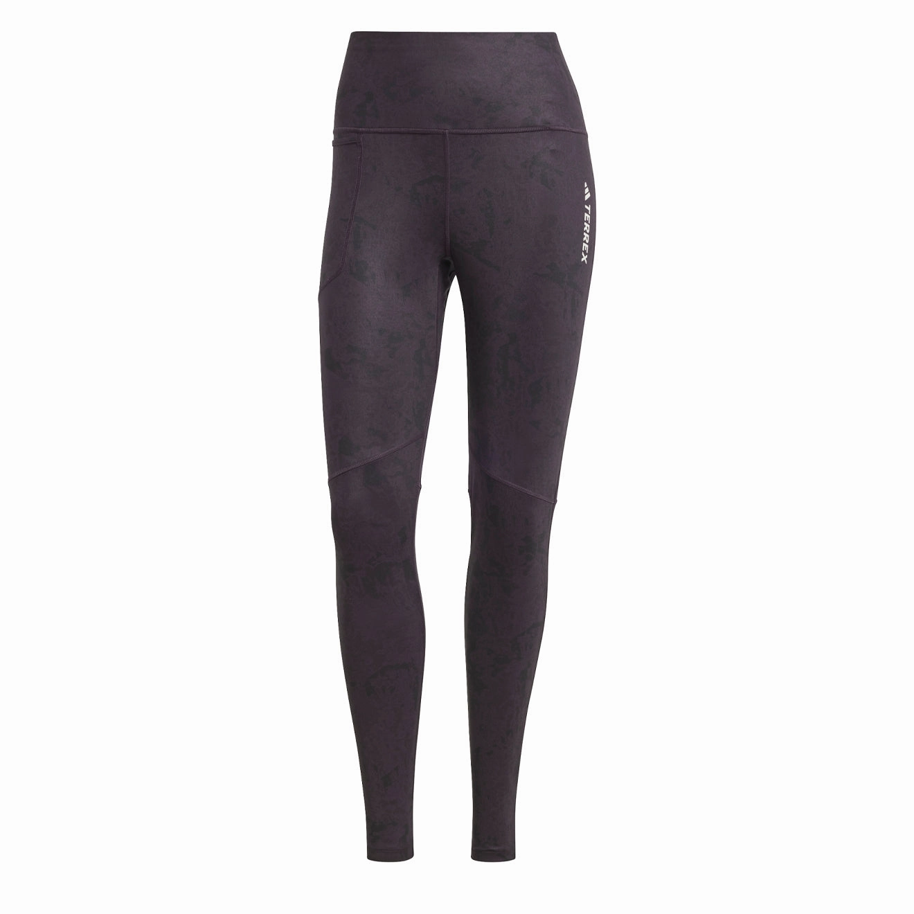 Adidas Terrex Womens Multi All Over Print Tights Aurora Black womens pants flash sale