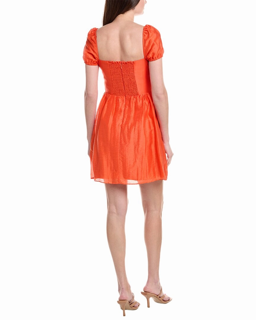 Adrianna Papell Linen-Blend Mini Dress