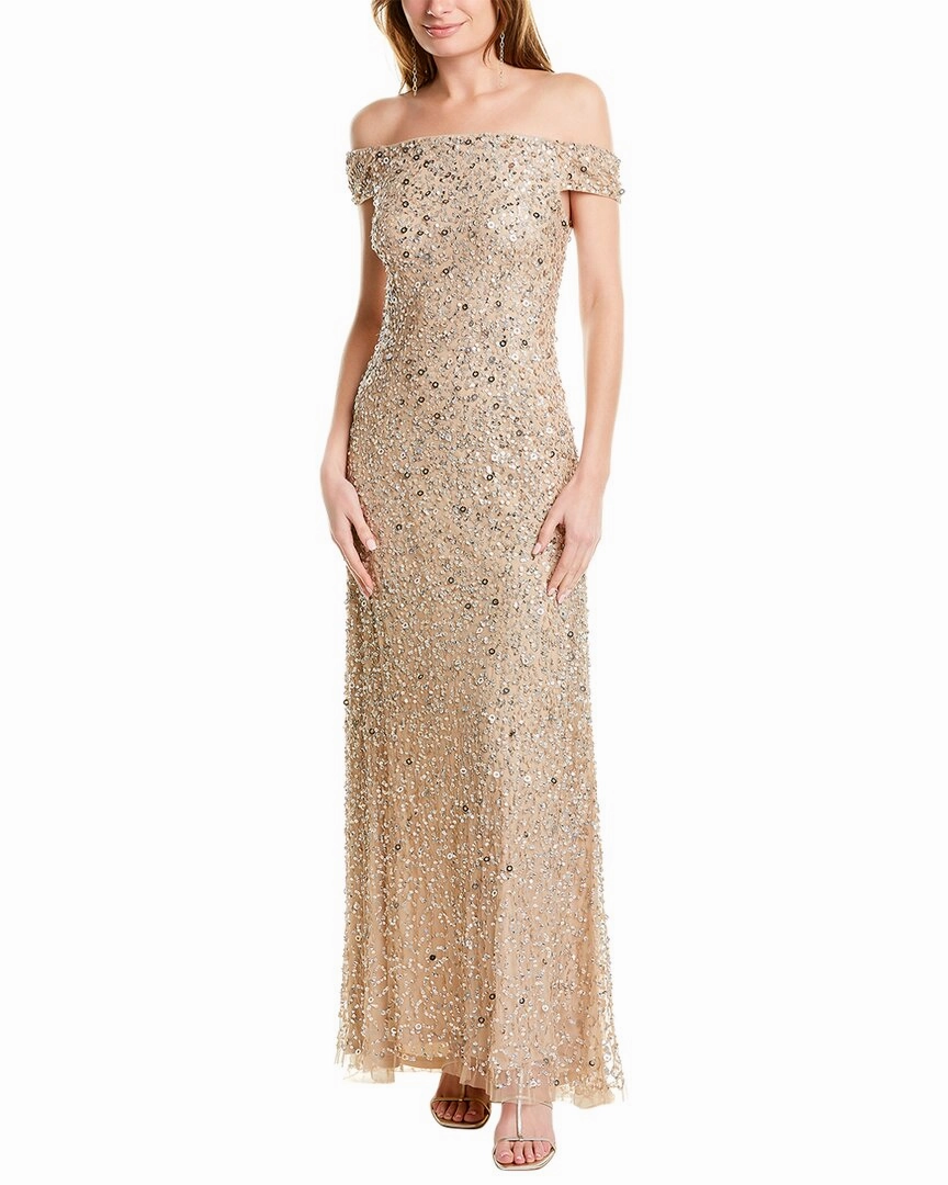 Adrianna Papell Off-The-Shoulder Gown