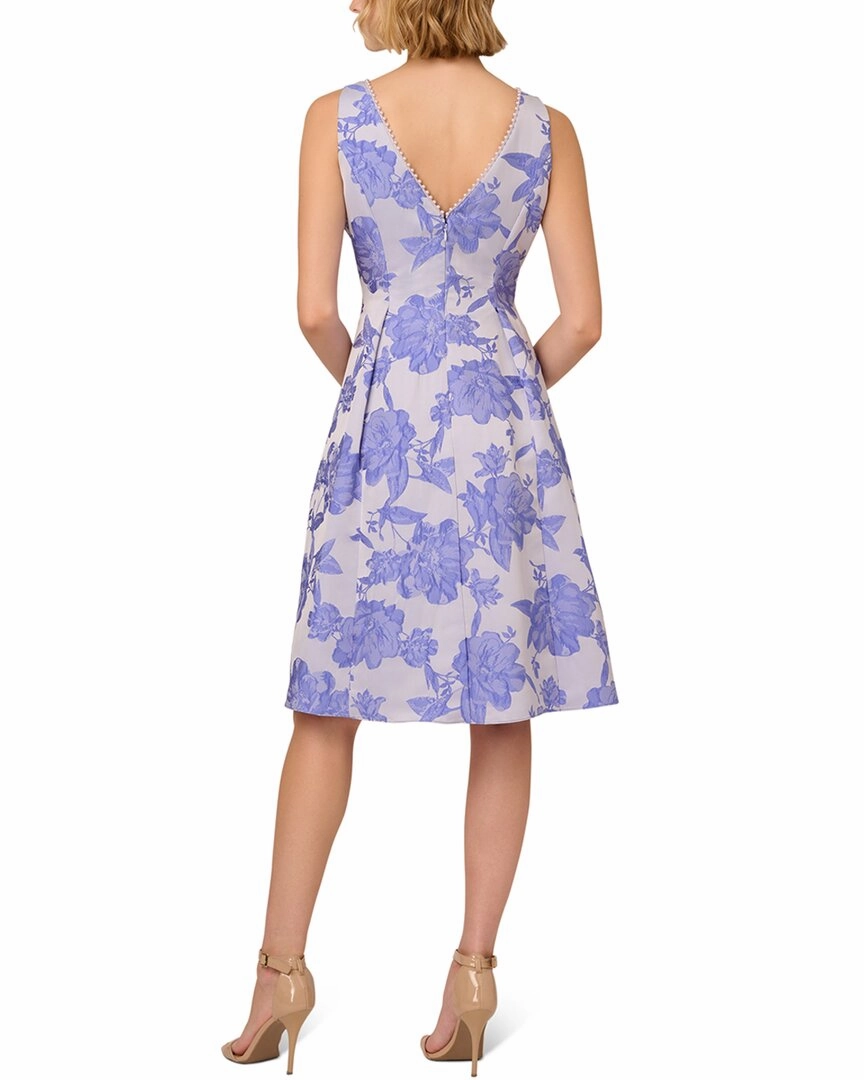 Adrianna Papell Sleeveless Printed Jacquard Short Dress