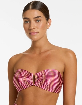 Alessia Geo Bandeau Bikini Top - Peony Jets - Jets swimwear best price