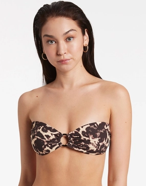 Allure Trim Bandeau Bikini Top - Black Jets - Jets swimwear best price