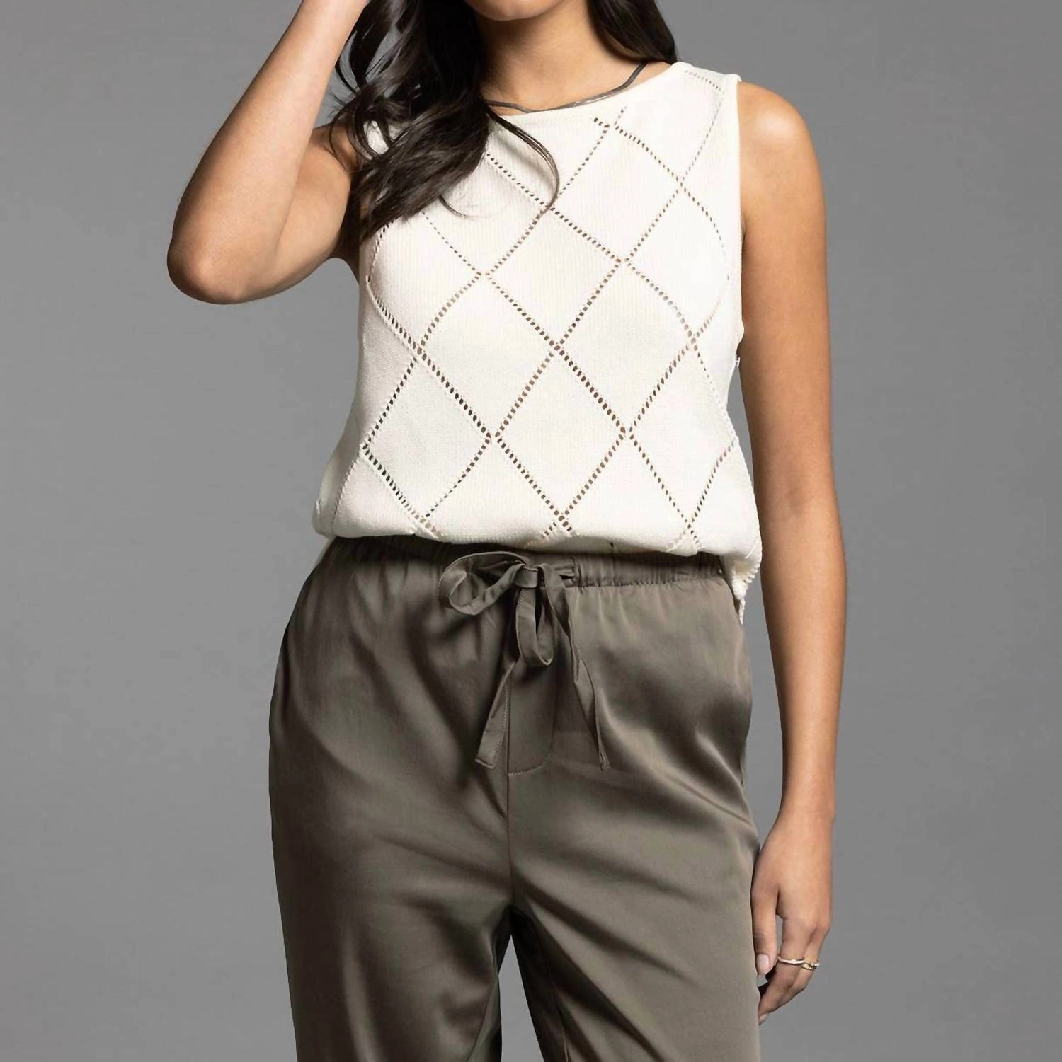 Alma Tank Top In Creme
