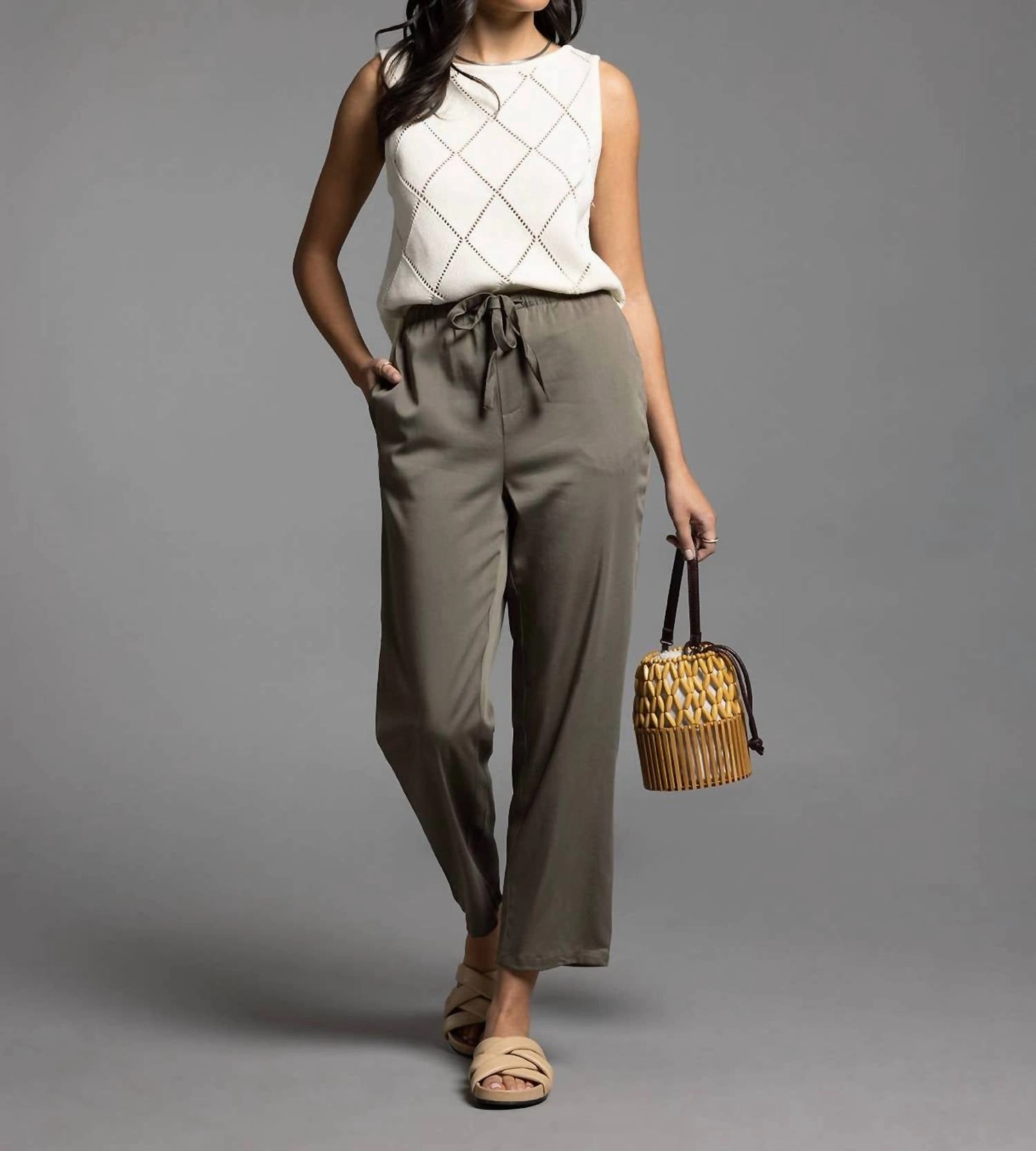 Alma Tank Top In Creme