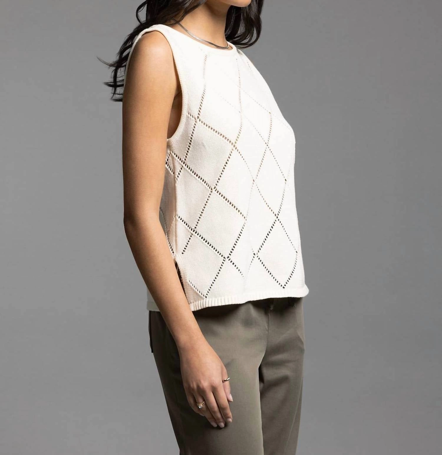 Alma Tank Top In Creme