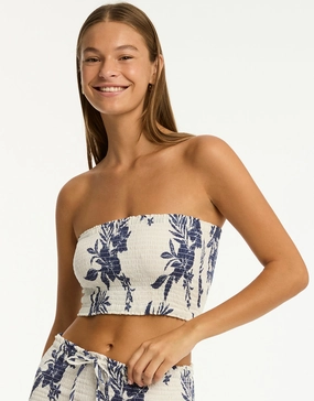Aloha Beach Bandeau Top - White Sea Level - Sea Level swimwear clearance