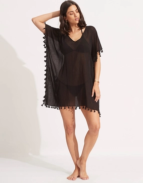 Amnesia Kaftan - Black Seafolly - Seafolly bikinis sale