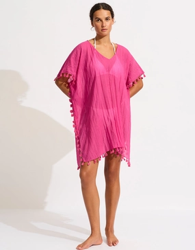 Amnesia Kaftan - Hot Pink Seafolly - Seafolly bikinis sale