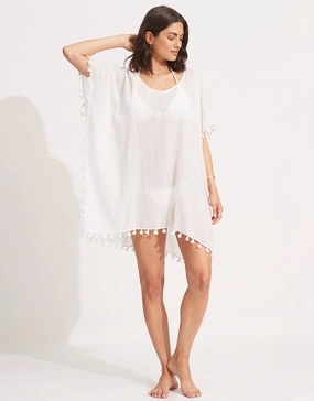 Amnesia Kaftan - White Seafolly - Seafolly bikinis sale