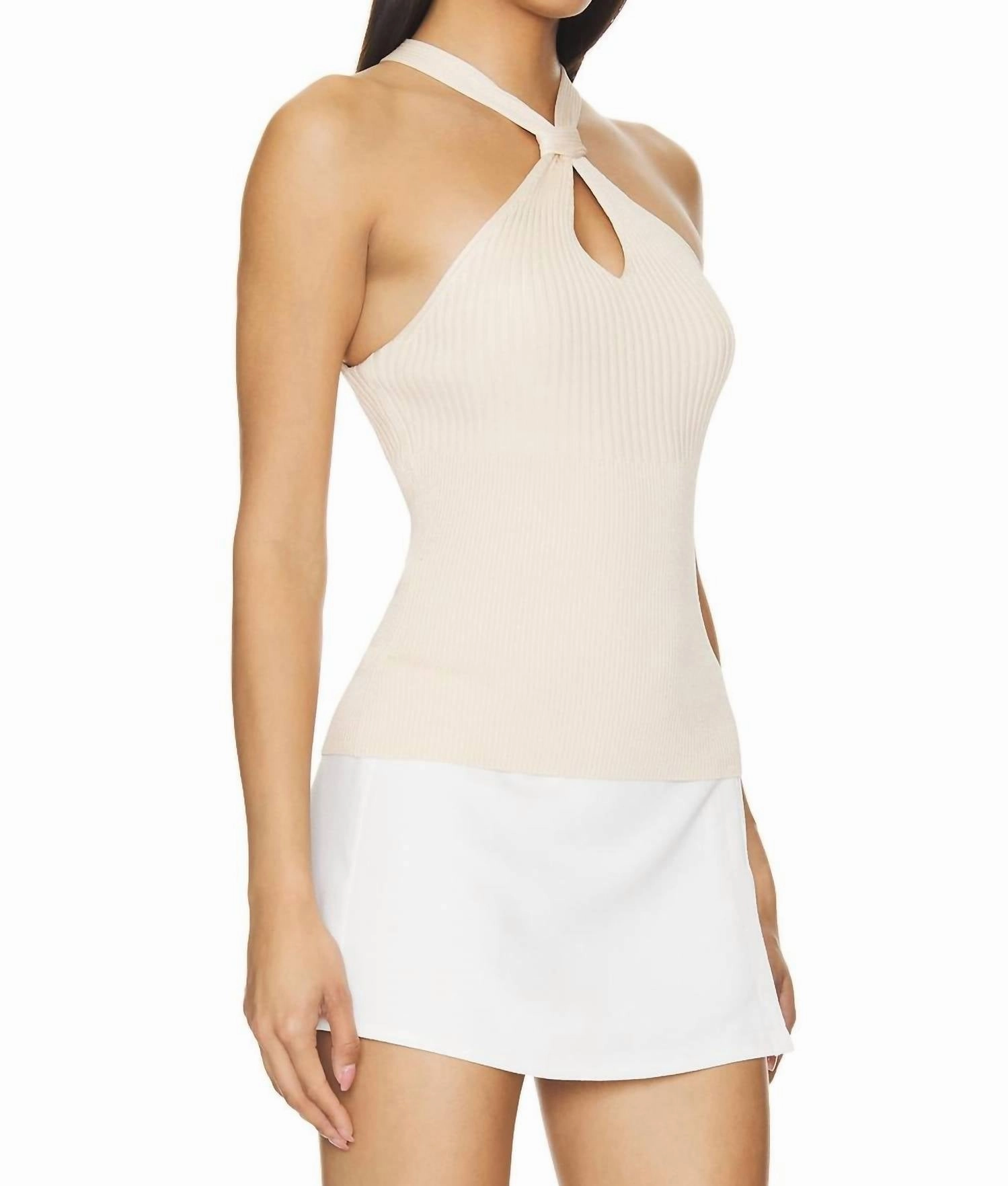 Andrea Halter Tank Top In Ivory