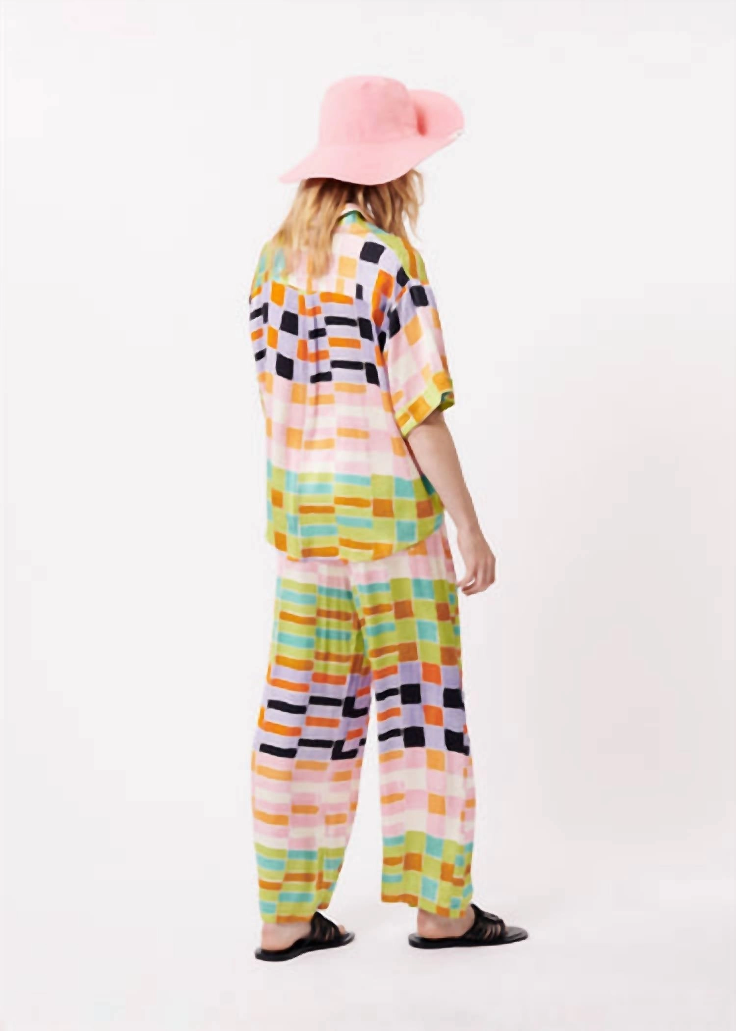Ania Woven Blouse In Hot Palette