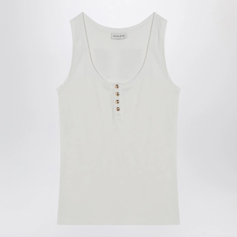 Anine Bing Women's Alessia ivory Tank Top