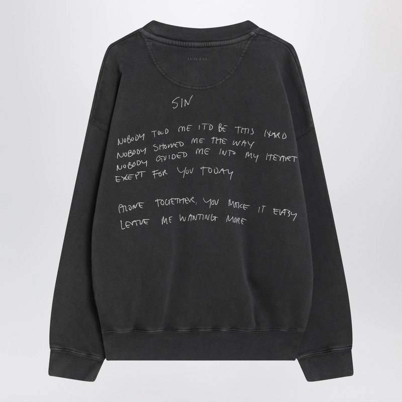 Anine Bing Women's Jaci Lyrics Washed Sweatshirt