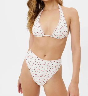 Anne Terry Bottom In Strawberry Cream Swim Womens - ruched swimwear outlet