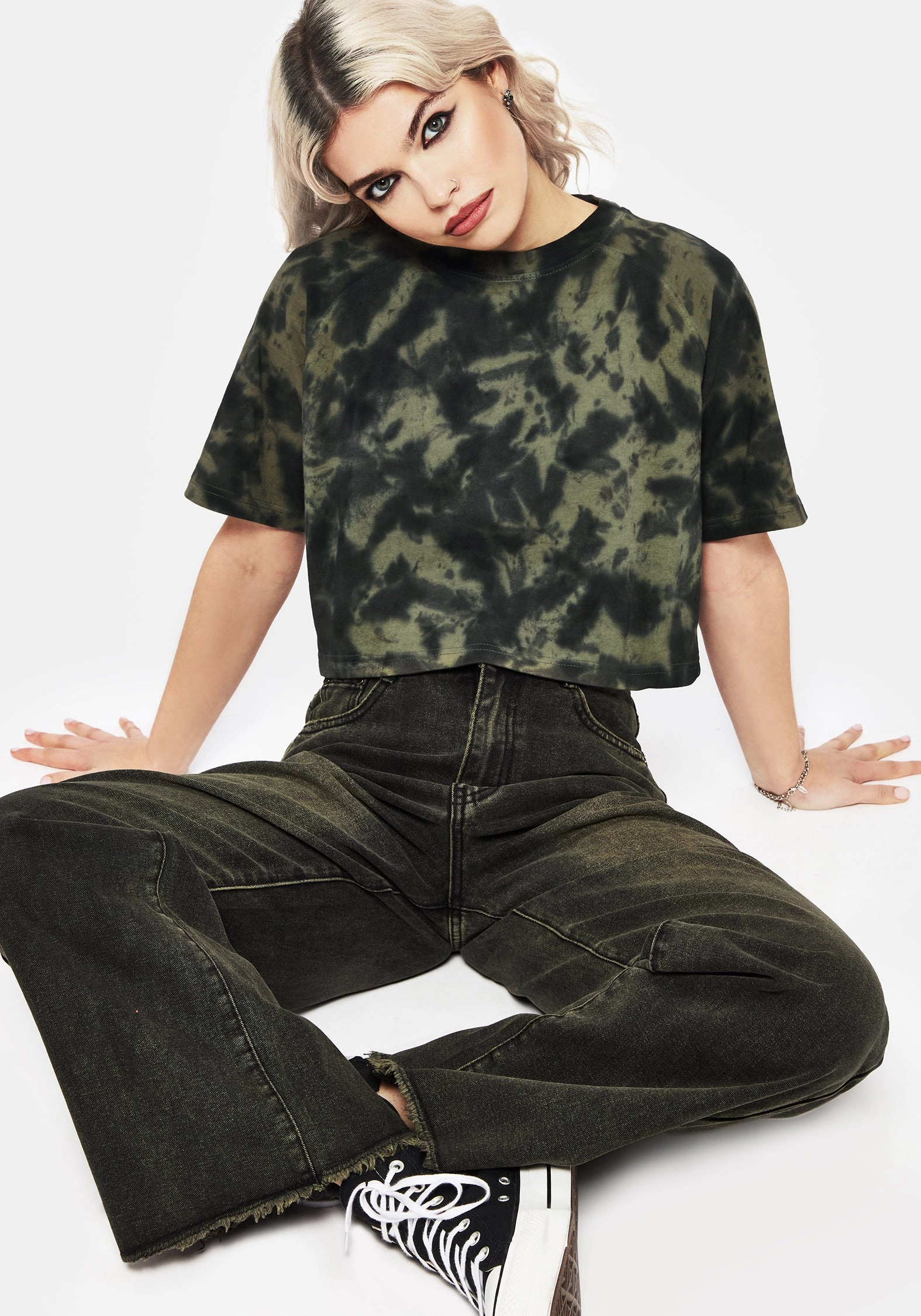 Anthea Wide Leg Washed Denim Jeans