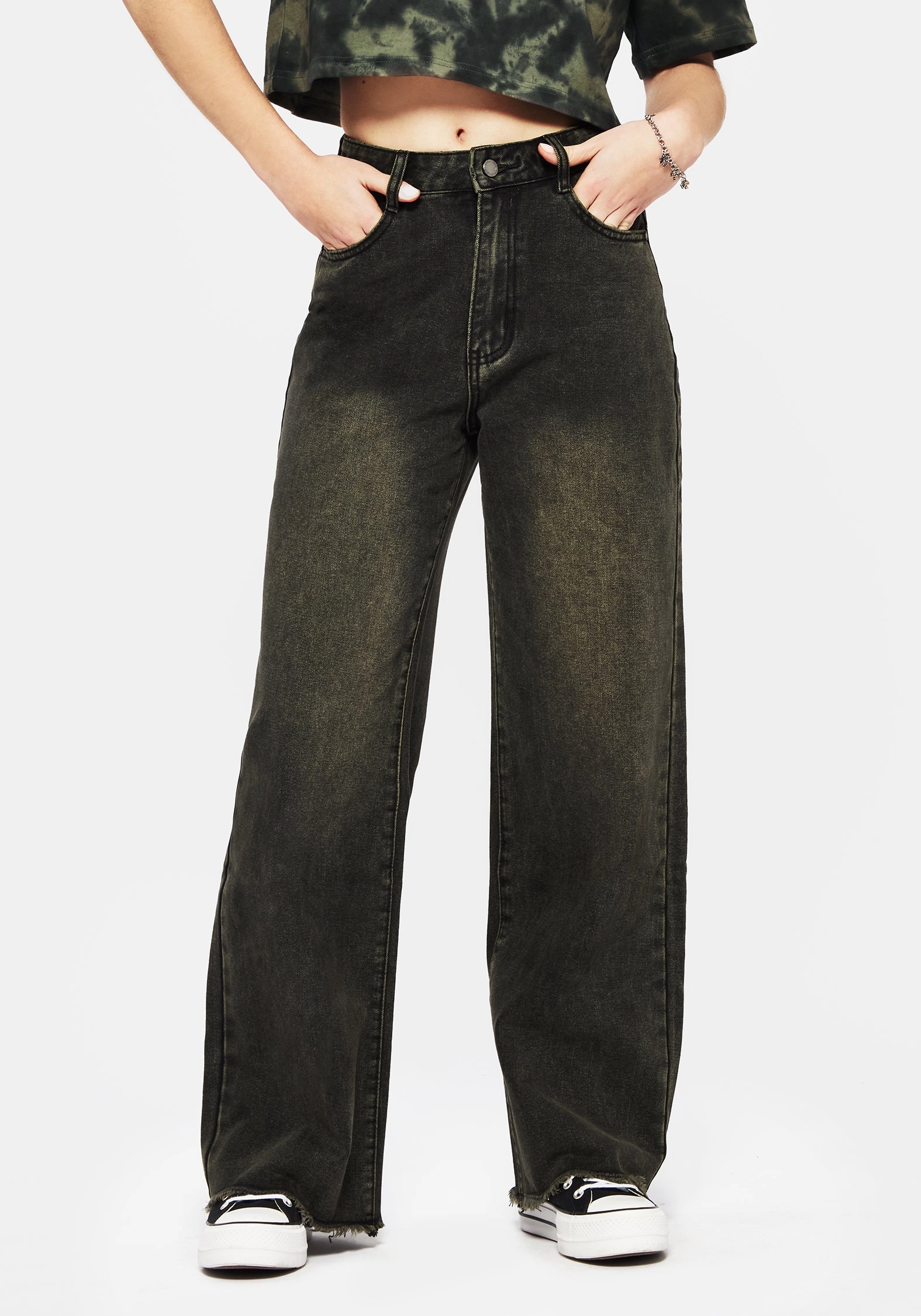 Anthea Wide Leg Washed Denim Jeans Bottoms Womens - women's jeans sale