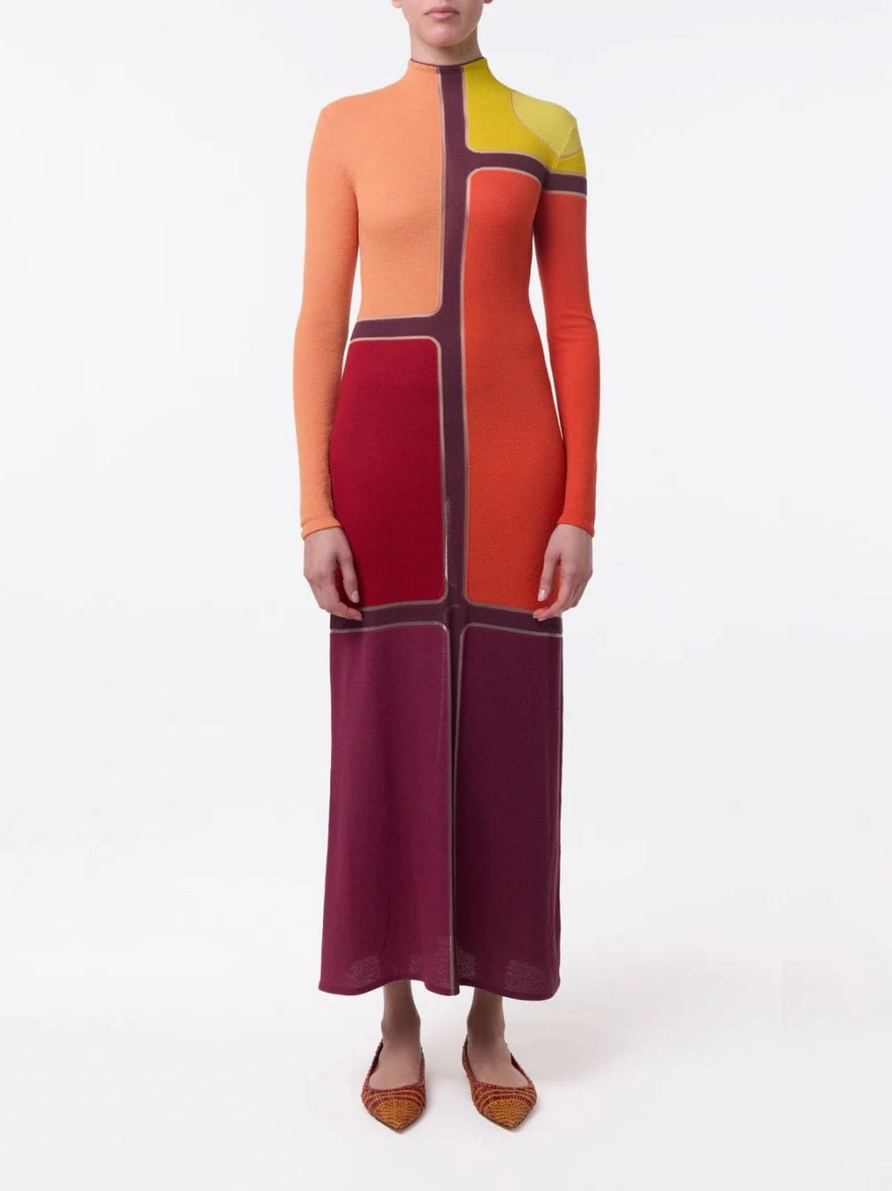 Apollonis Multi-Color Knit Maxi Dress