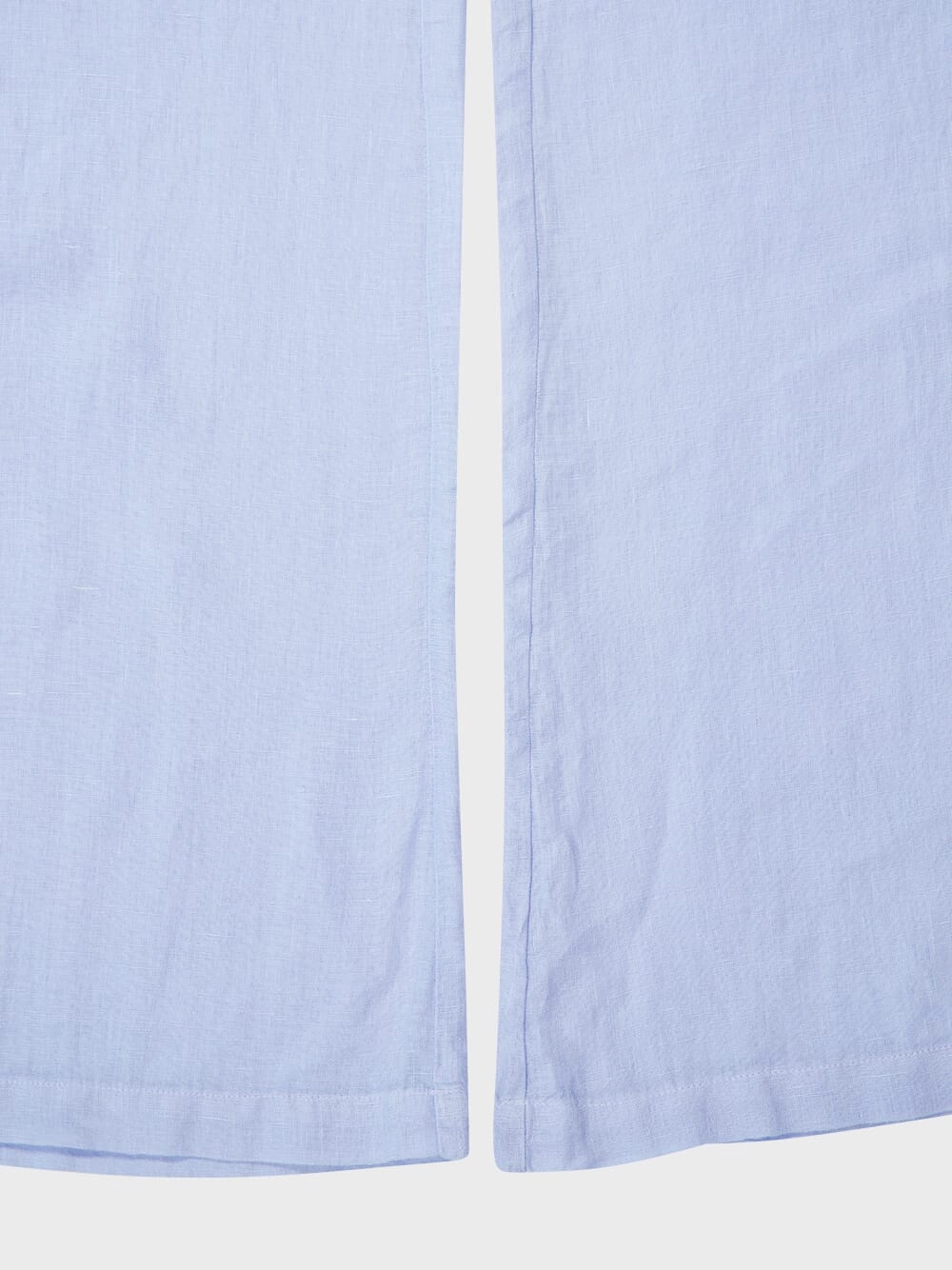 Aquatic Blue Wide-Leg Linen Pants