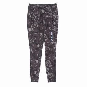 Ariat Womens Eos Etch Half Grip Tight Exploded Black Floral womens pants flash sale