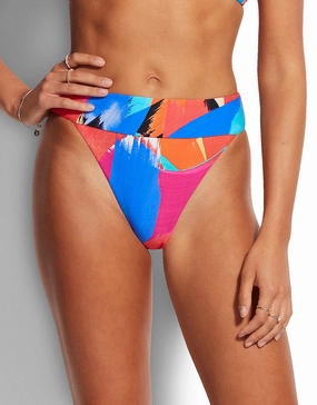 Arthouse Banded Hi Rise Bikini Pant - Chilli Red Seafolly - Seafolly bikinis sale