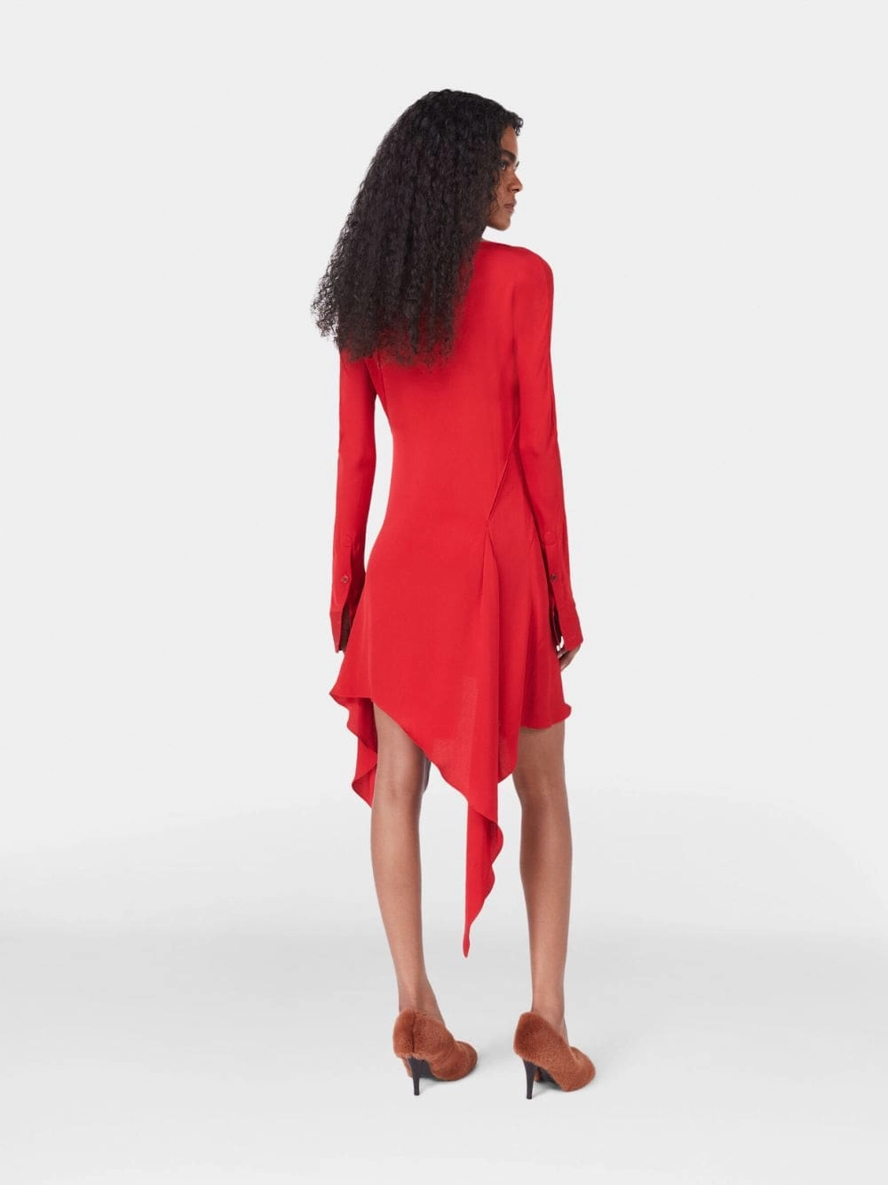 Asymmetric Seam Cut-Out Dress