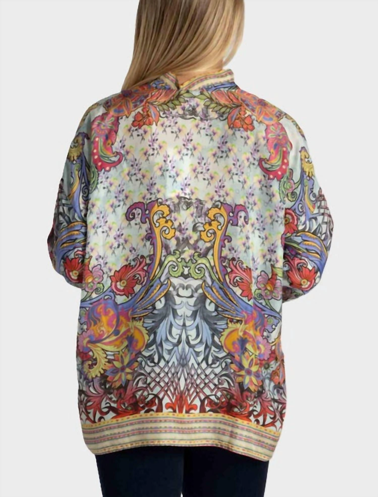 Audrey Oversized Blouse In Akai