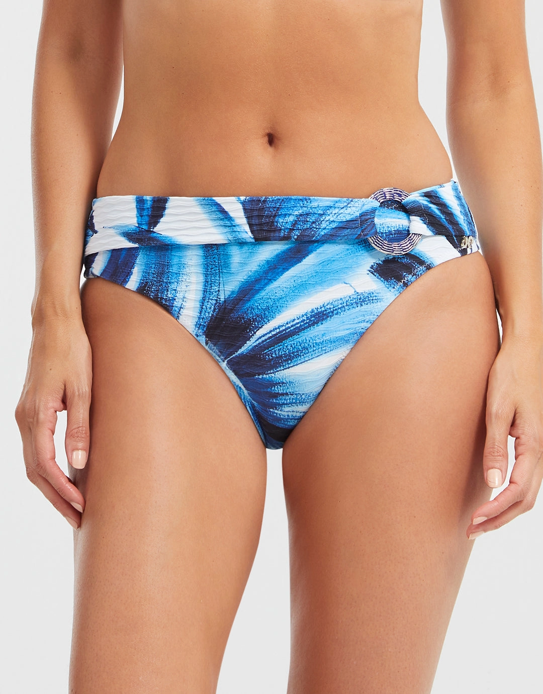 Azura Bikini Pant - Blue and White Swim Womens - one-pieces cheap
