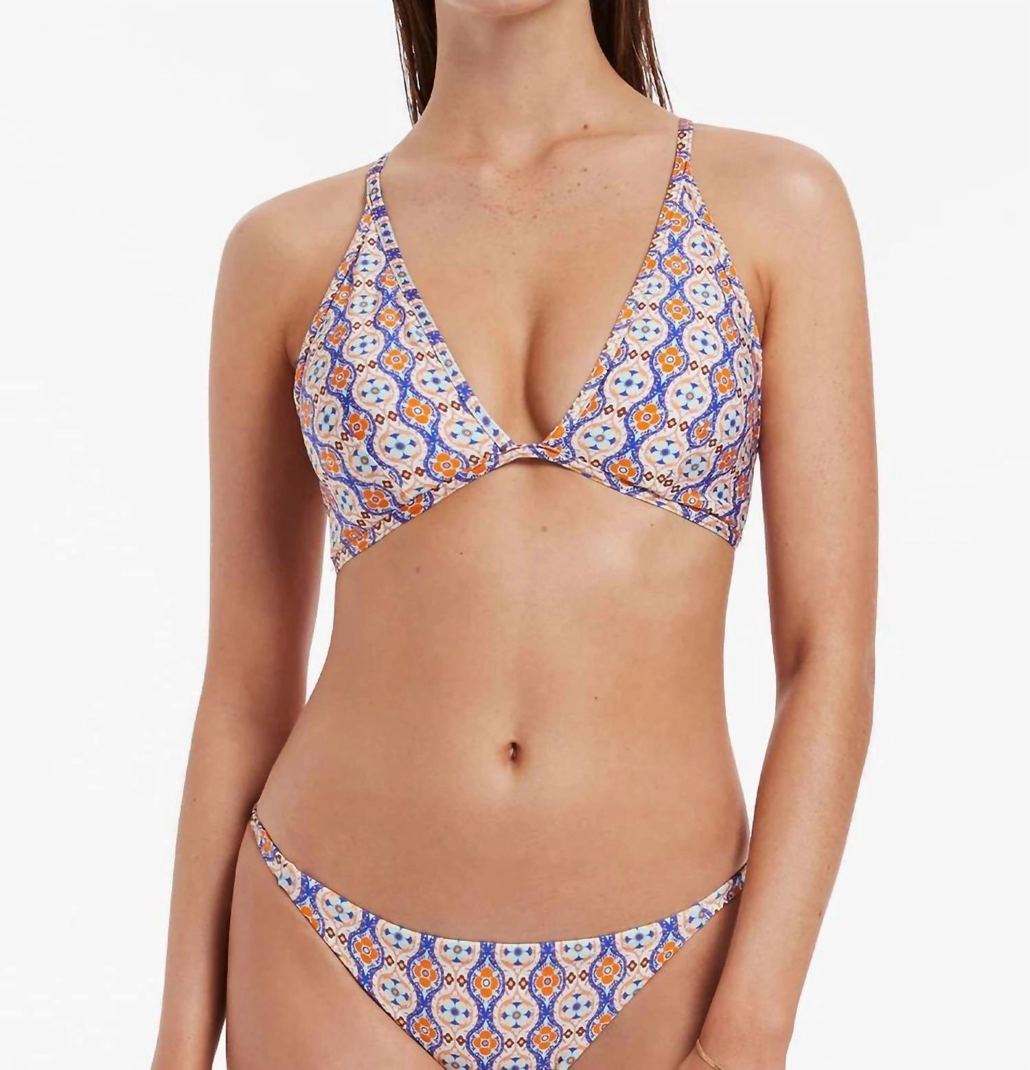 Azura Bikini Top In Retro Orange