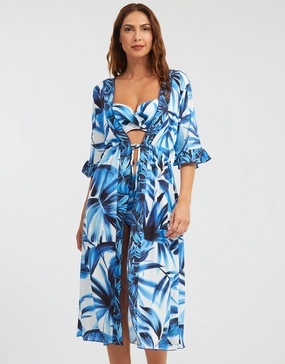 Azura Kimono - Blue and White Nuria Ferrer - Nuria Ferrer fashion sale
