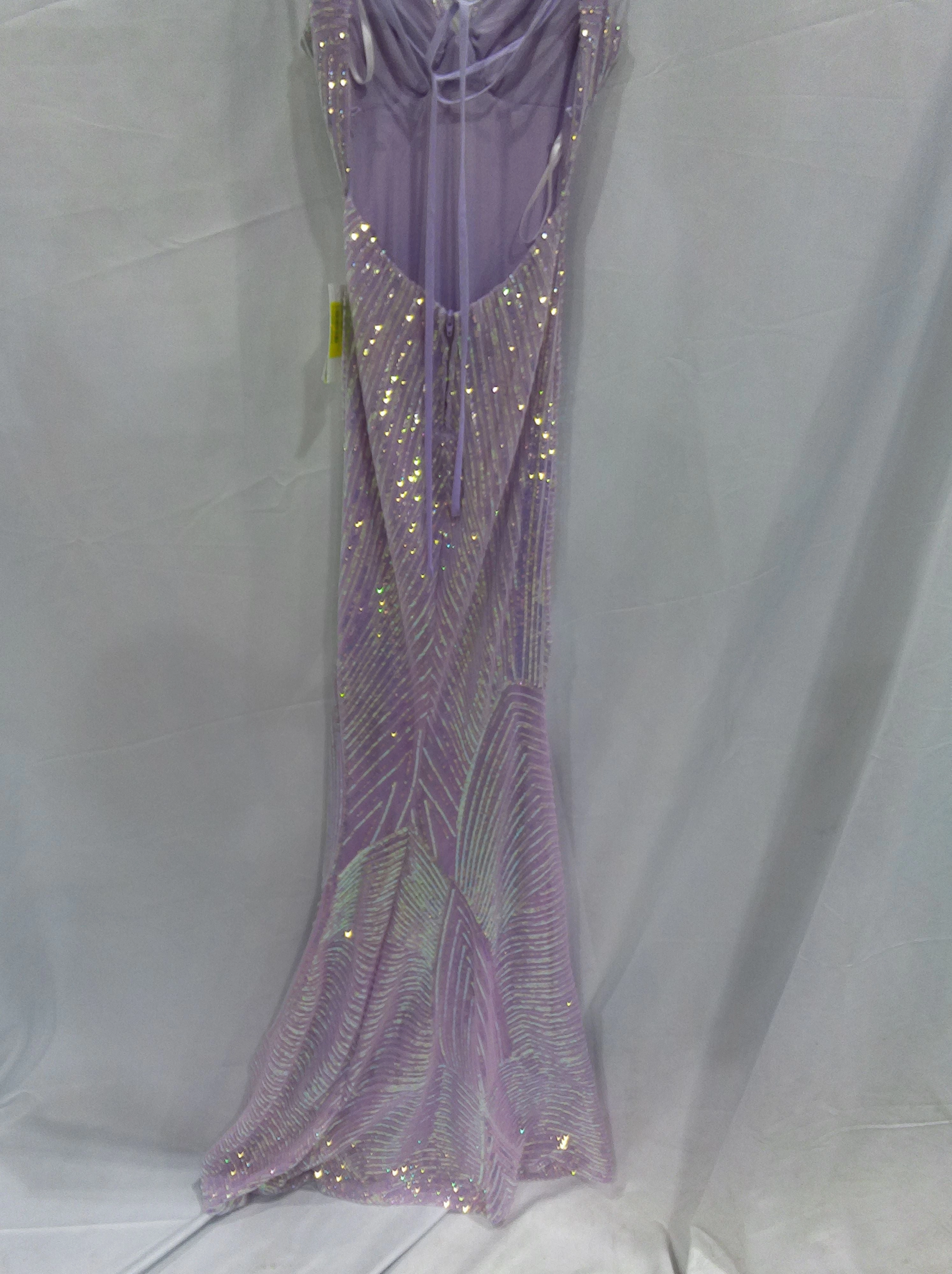 B. Darlin Juniors Women's Sequined Long Evening Dress