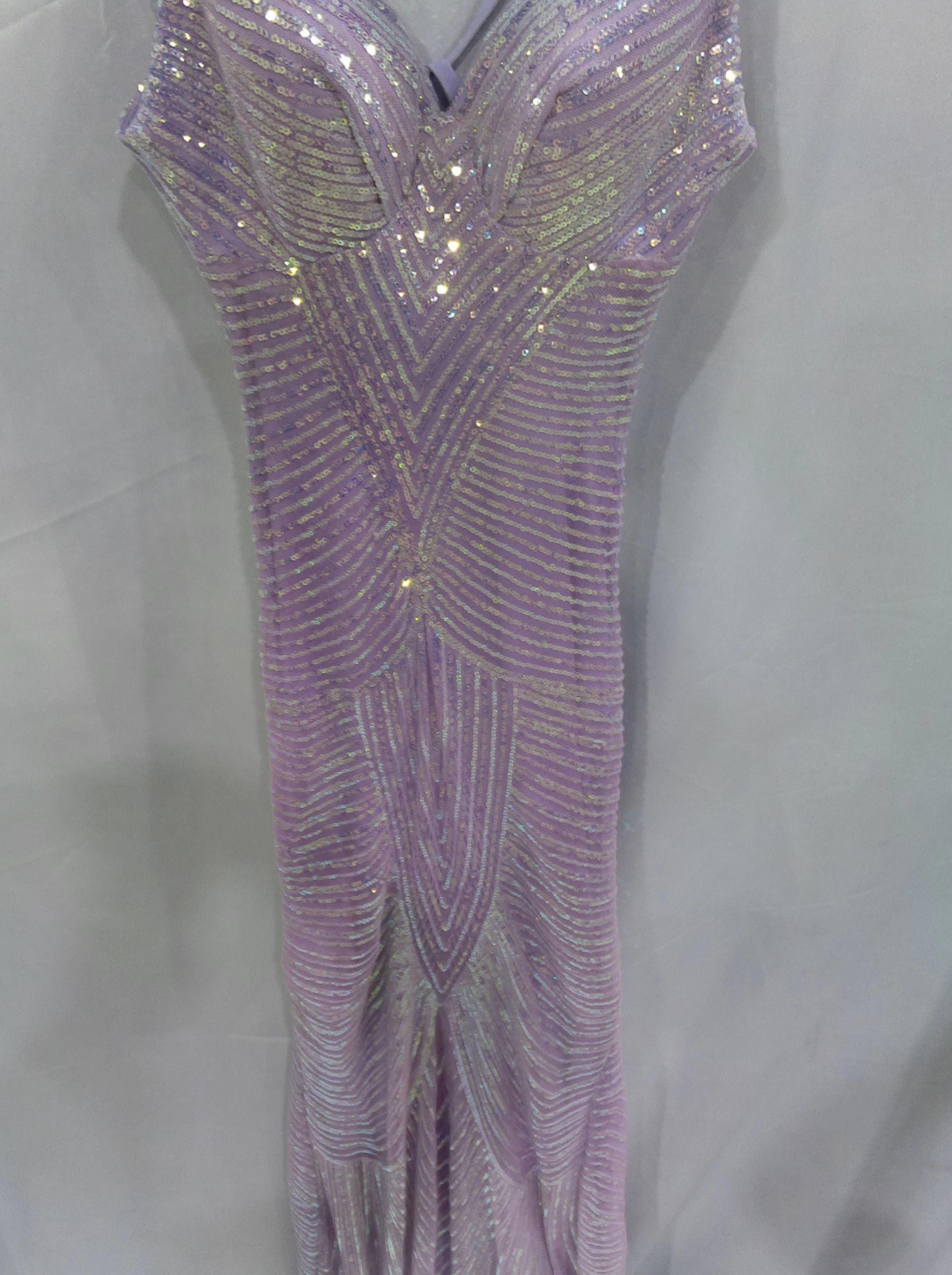B. Darlin Juniors Women's Sequined Long Evening Dress