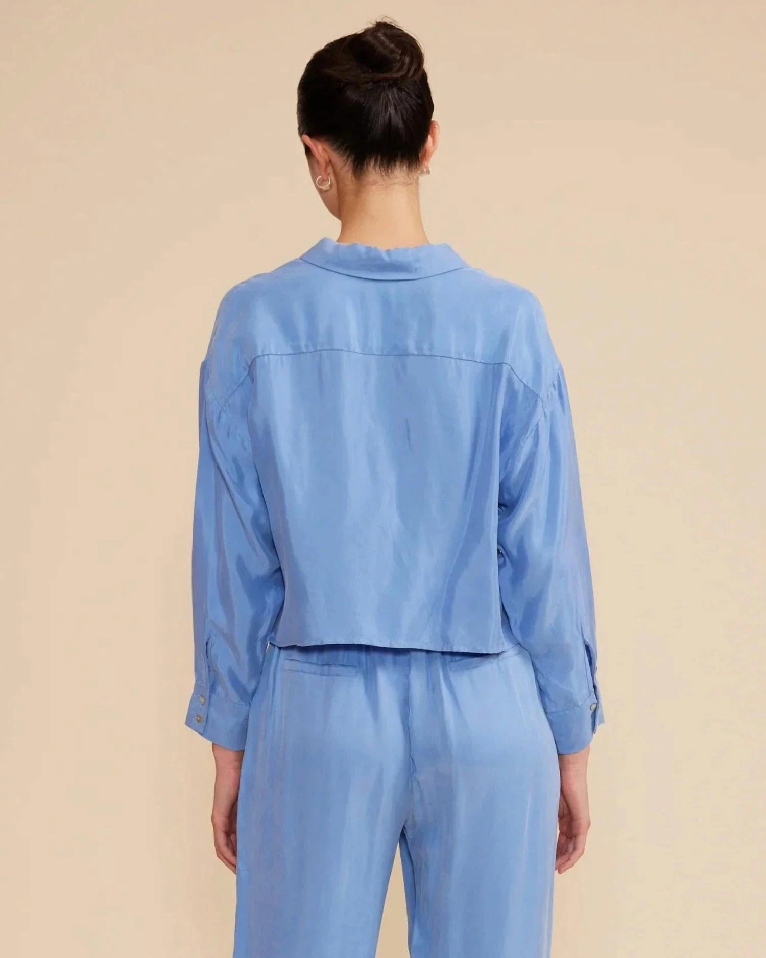 Baker Cargo Top In Perwinkle