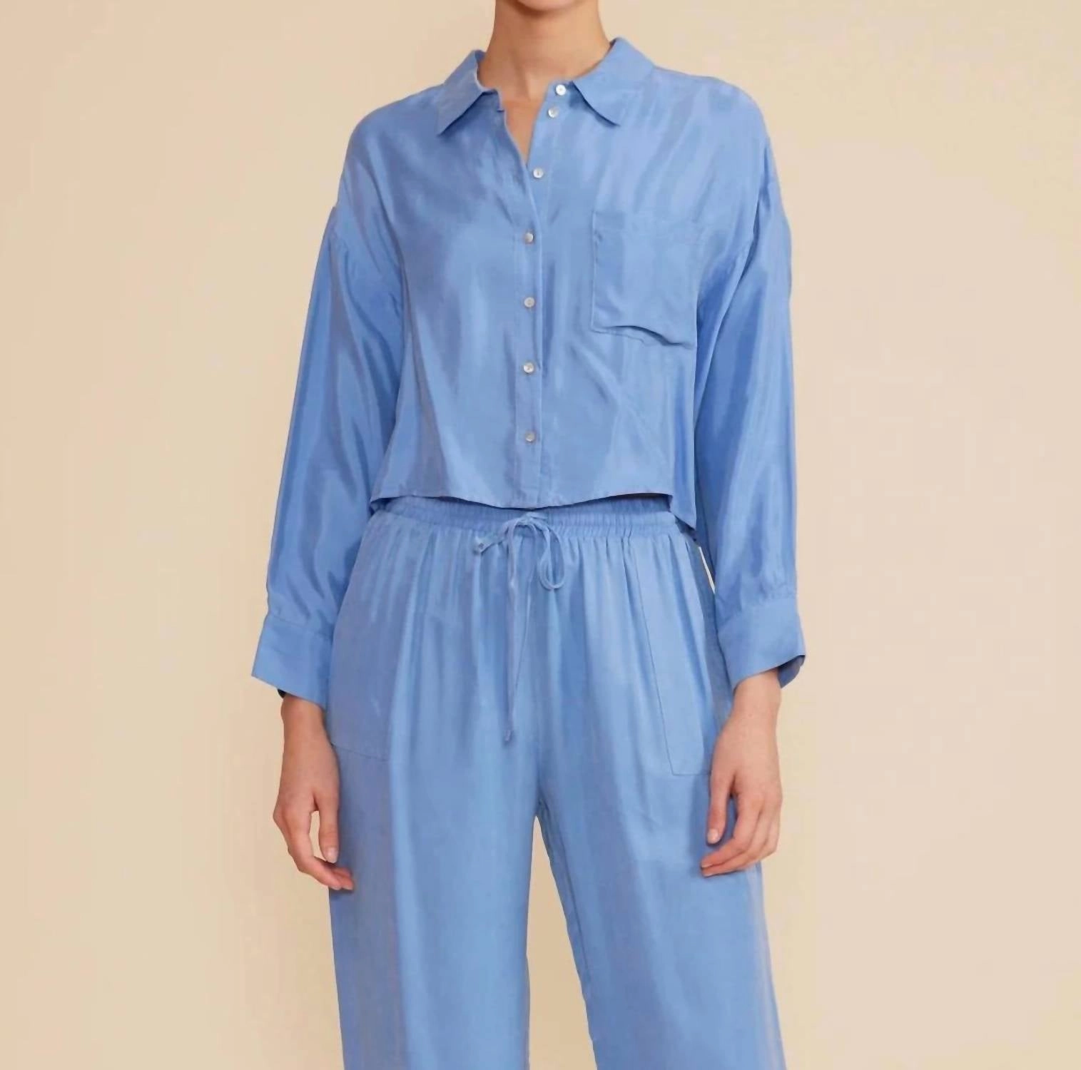Baker Cargo Top In Perwinkle