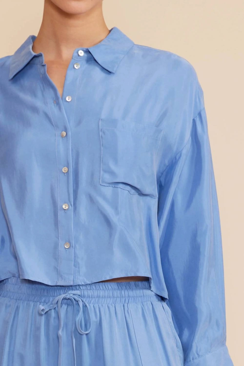 Baker Cargo Top In Perwinkle