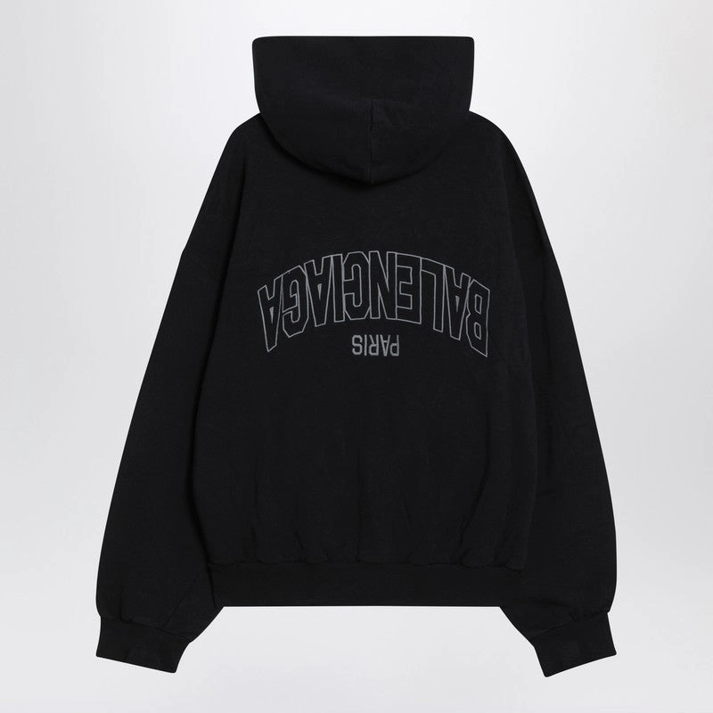 Balenciaga Women's Washed Flipped Uni Regular Fit Zip Hoodie