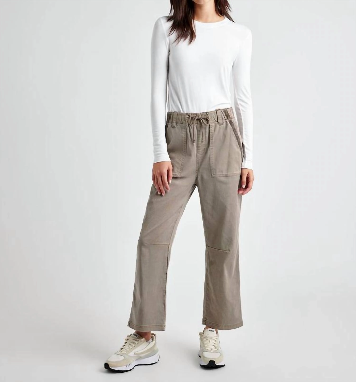 Bamboo Long Sleeve Tee In White