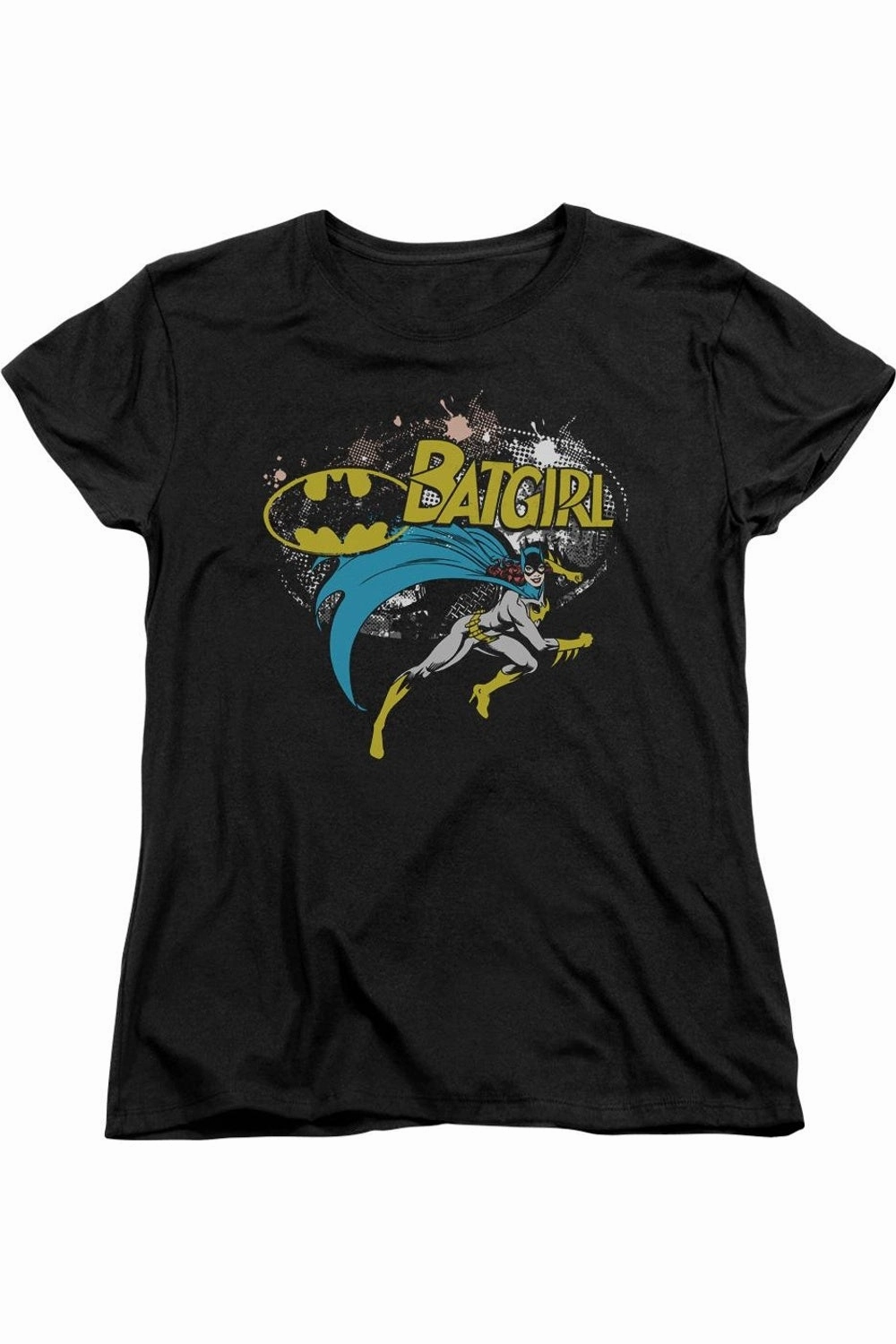 Batman Batgirl Halftone Short Sleeve Womens Tee / T-Shirt