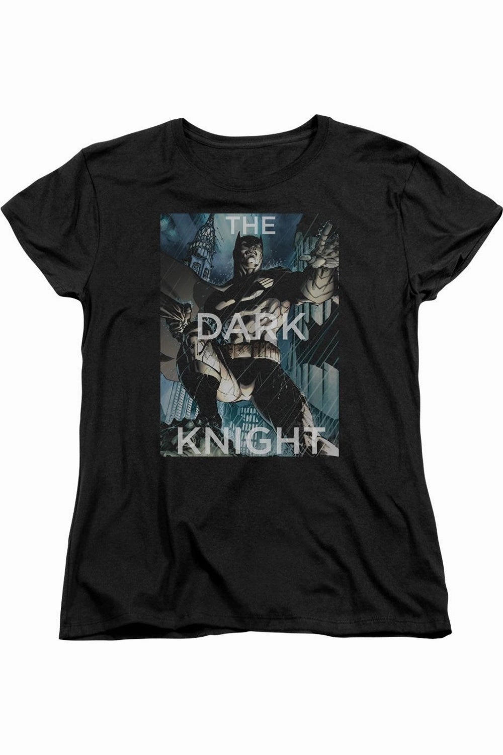 Batman Fighting The Storm Short Sleeve Womens Tee / T-Shirt