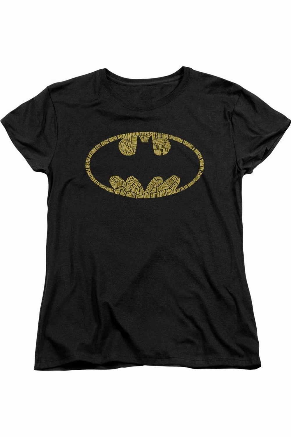 Batman Word Logo Short Sleeve Womens Tee / T-Shirt