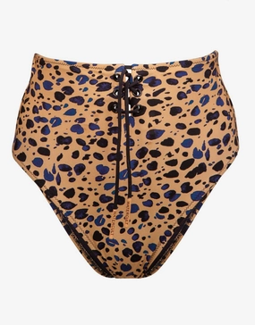 Beach Pebbles High Waist Bikini Pant - Black Sandstone Watercult - Watercult swimsuits sale