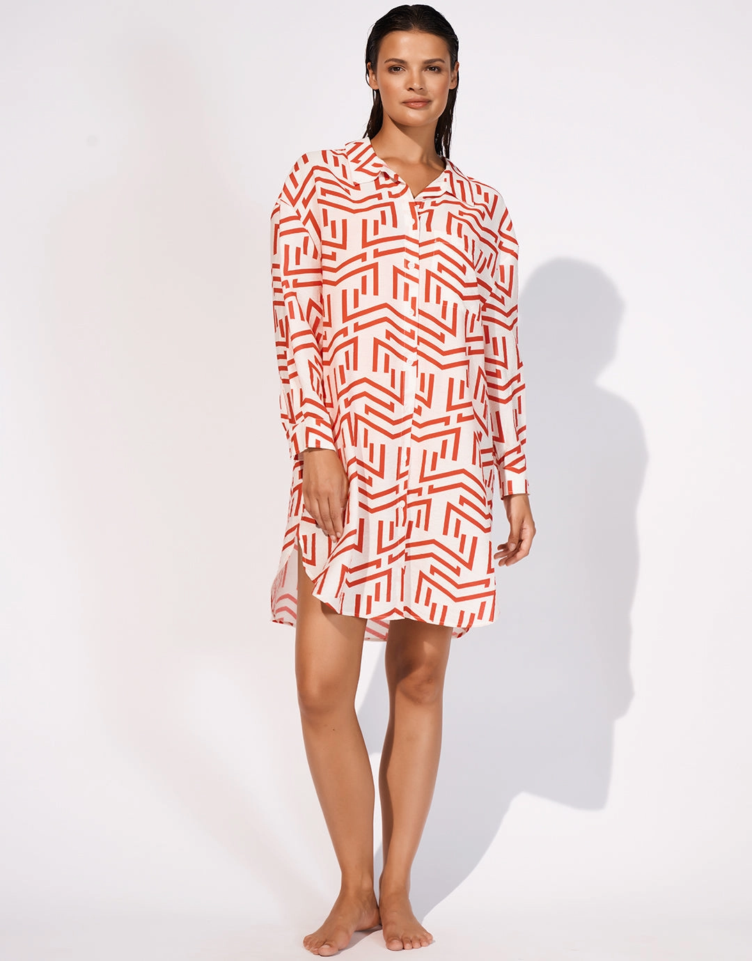 Beach Shirt - White Flame Maryan Mehlhorn - Maryan Mehlhorn dresses