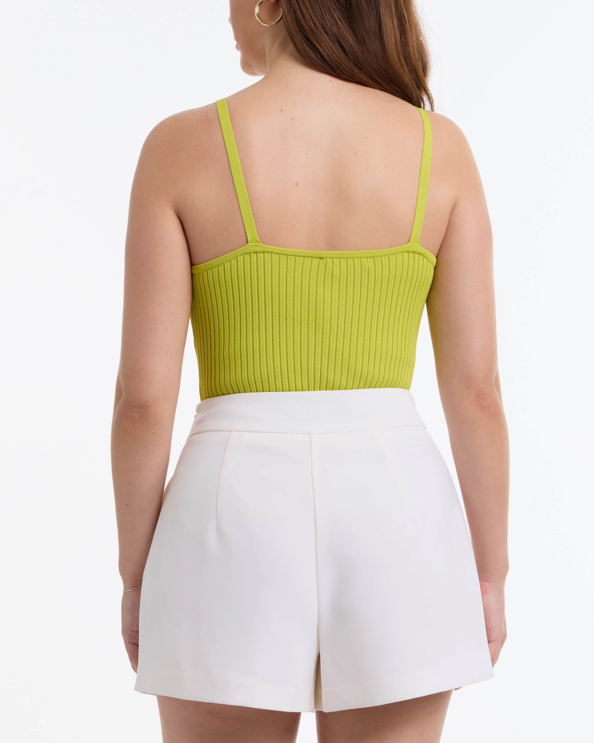 BEBE Women's Hardware Strap Sweater Cami